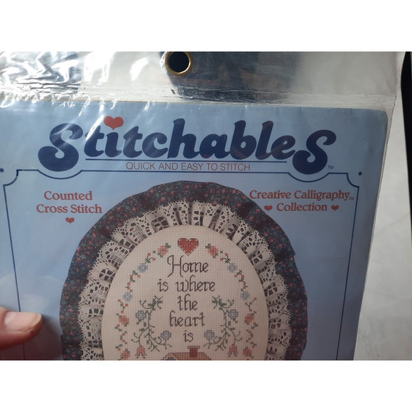 Dimensions Stitchables Counted Cross Stitch Kit Home Is Where The Heart Is 7793 - Picture 3 of 6